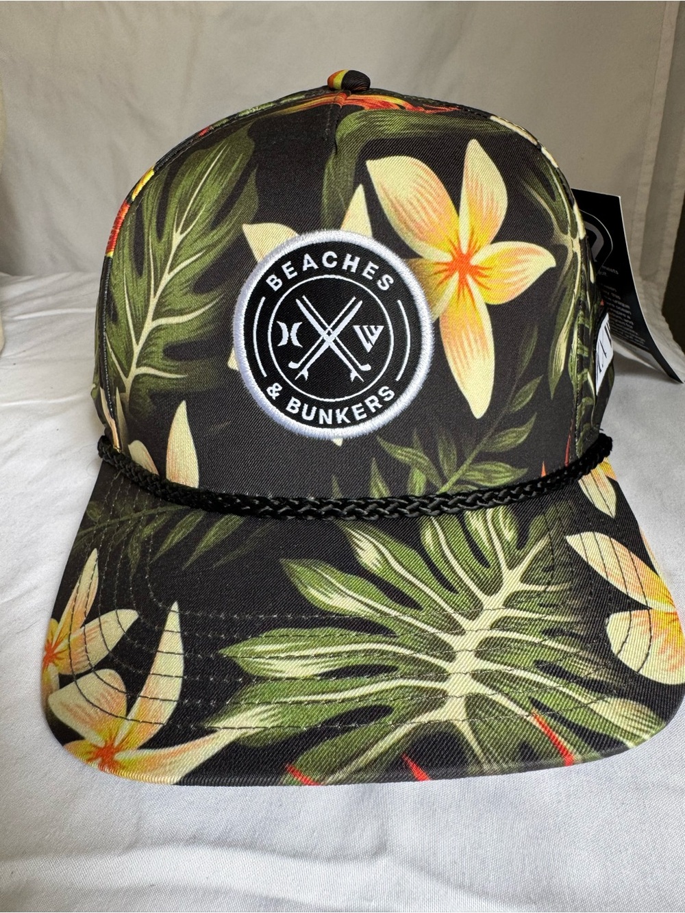 Hurley x Levelwear Golf Hat NWT FairWaves Aloha Bloom Rope Snapback Cap